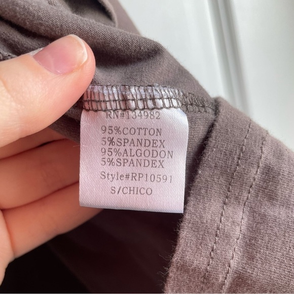 Roly Poly Women’s Gray Long Sleeve 3 Tiered Cotton Mini Dress Size Small - Picture 8 of 8